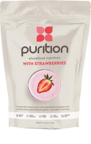 Purition Batido de proteínas de Fresa (500g). Batido para el desayuno