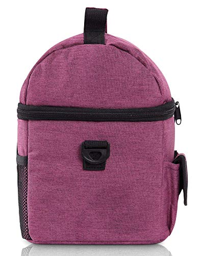 PuTwo Térmica Porta Alimentos 8L Hermética Bolsa Térmica Plegable Bolso Nevera Térmica Tela Bolsas Térmicas para Llevar Comida Nevera Almuerzo para Adulto Niños Trabajo Oficina Playa Viaje -Morado