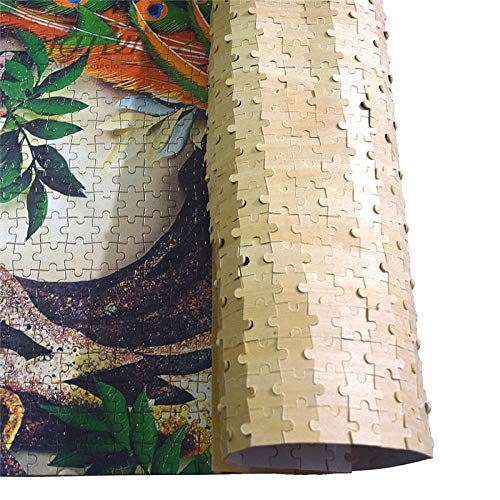 Puzzlecao Rompecabezas 520 Piezas Cabeza de toro de color Imagen en color de madera de alta calidad pintura al óleo paisaje animales naturaleza decoración familiar arte adultos niños sala de estar