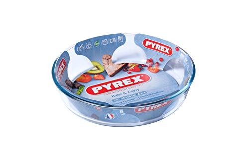 Pyrex Classic Molde Vidrio para Tarta, borosilicato, 25 cm