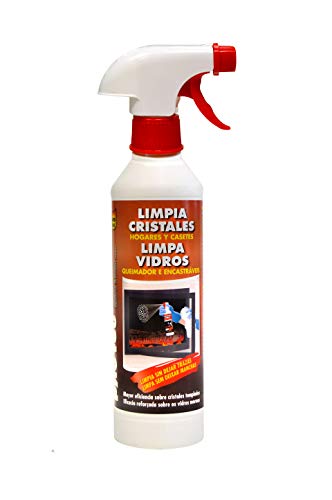 PYRO FEU 24501-12 Limpiacristales antohollín para Cristales de Horno y chimeneas 500 ml, Blanco y marrón