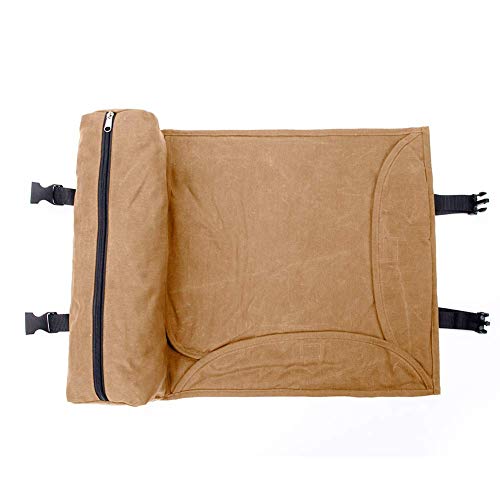 QEES - GJB309 - Kit de barman, bolsa de transporte, grande, portátil, para hacer cócteles en el hogar y en el lugar de trabajo, bolsa de herramientas para viajes 15.7"x 3.5"x 3.1" caqui