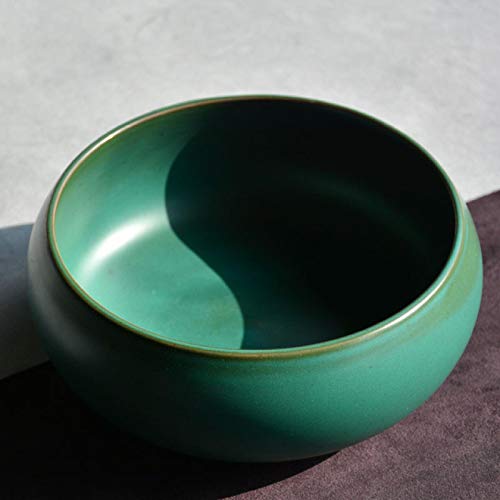 QFQH Lavabo de té de cerámica Grande Horno Manual Loza de Barro cocida Lavabo de té Cubo de Hojas de té Lavadora de Cepillo de Escritura Juego de té Bei XI Sitee