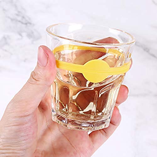 Qiajie 12 PCS de Cristal de Silicona de Colores Marcadores de Cerveza de Cristal Copa de Vino Tira de Cristal de la Botella Tag Marcador para el hogar la Barra del Partido