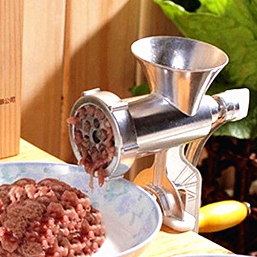 Qianber Hecho en casa de la máquina picadora de carne, picadora de carne, de hierro fundido, fabricante de salchichas, 15.5x22cm