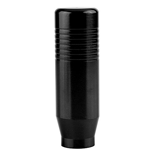 Qiilu Universal Manual Pomos de palanca de cambio Aleación de aluminio Coche Cambio de velocidades Palo(negro)