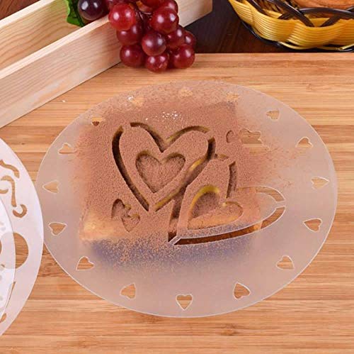 Qiwenr 20 Piezas Moldes para Pasteles de plástico Plantillas，DIY Molde de Aerosol de Pastel de Cumpleaños Decoración Plantilla de Galleta de Flores Plantillas Molde de Aerosol para Pastel de