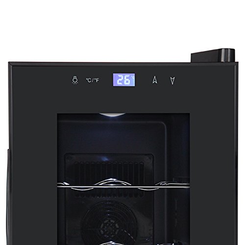 Qlima FWK 1608 - Enfriador de vino (Independiente, Negro, 3 estanterías, 1 puerta(s), Negro/Transparente, Negro)