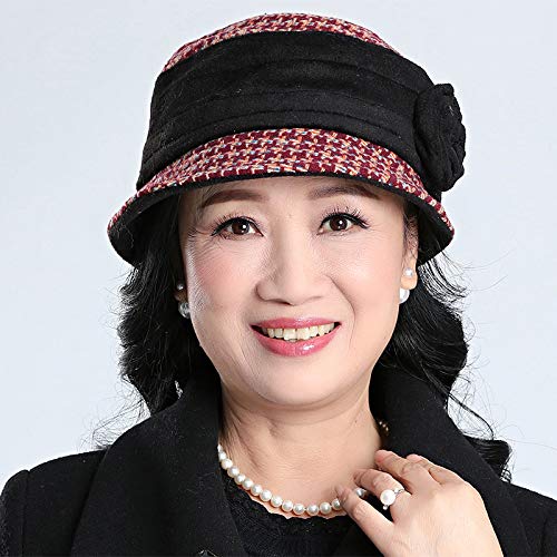 QLJMZ Sombrero De Mediana Edad Femenina Anciana Gorro De Tela Acolchado Cálido Sombrero De Anciano Abuela Gorra Olla Sombrero De Madre De Mediana Edad