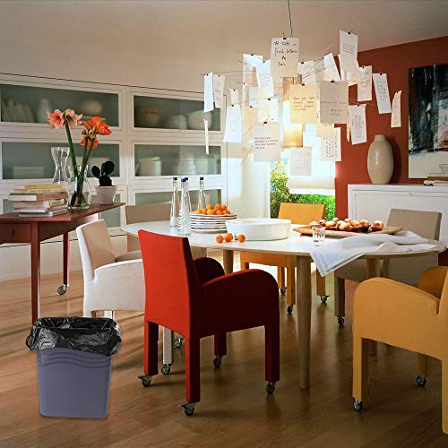 Qshape 300 Cuentas 40 Litros Sacos de Basura Bolsa Basura Negra para Cocina Baño Dormitorio, 12 Rollos