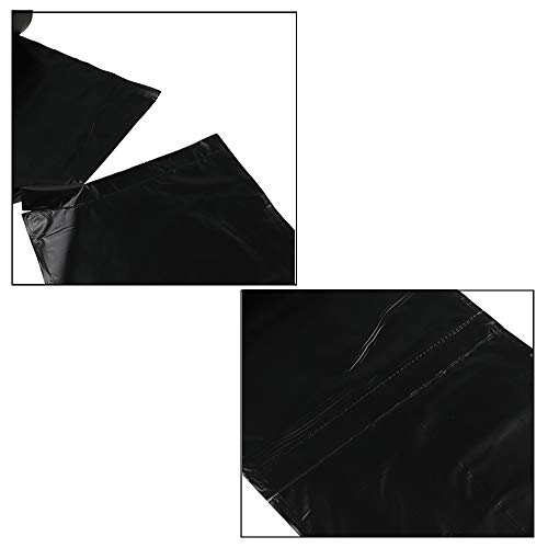 Qshape 300 Cuentas 40 Litros Sacos de Basura Bolsa Basura Negra para Cocina Baño Dormitorio, 12 Rollos