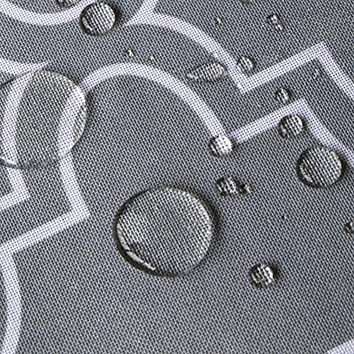 Qucover Mantel Mesa Redonado 120，mantele resinado Antimanchas Impermeable Desechable Moderno de Plástico PVC de Hule 150x150cm Gris para Cocina Comedor Hogar