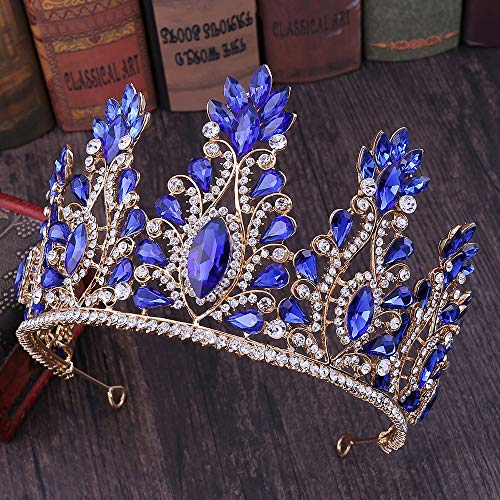 Queen 's Crown Tiara Princesa Crystal Accesorios para el cabello boda nupcial Accesorios para el cabello blanco