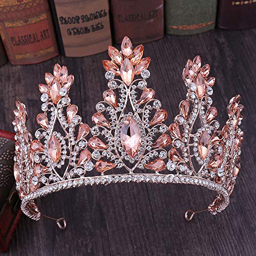 Queen 's Crown Tiara Princesa Crystal Accesorios para el cabello boda nupcial Accesorios para el cabello blanco