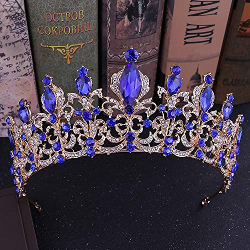 Queen 's Crown Tiara Princesa Crystal Accesorios para el cabello boda nupcial Accesorios para el cabello rojo