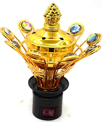 Quemador de incienso eléctrico PRIME Bakhoor quemador – Oud Resina Frankincense positivo regalo de energía – WF-B011-Golden