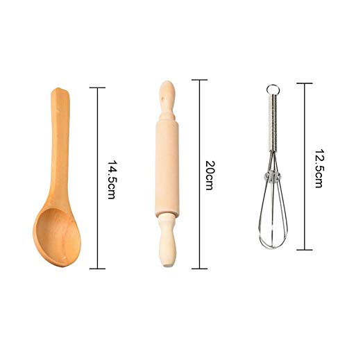 Queta Juego de Cocina Kids, Juego de rol de Cocina para niños, 11 Piezas Juego de Disfraces con Disfraz, Gorro de Cocinero, Guante para Horno y Accesorios de Cocina Regalo para niños (Rosa)