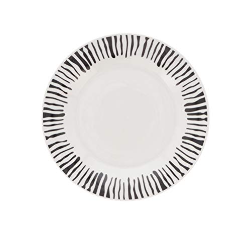 Quid Bengala Vajilla de porcelana para 6 personas, 18 piezas, Blanca con ala decorada,