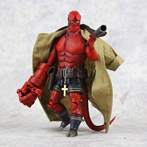 QYF Dark Horse Comics Juguetes Figura de acción de Hellboy, de PVC de 6 Pulgadas Super Hero, articulación móvil, Decoración Infantil for Adultos de Coches Estatua colección del Regalo, 16cm