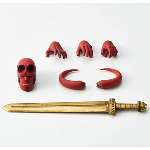 QYF Dark Horse Comics Juguetes Figura de acción de Hellboy, de PVC de 6 Pulgadas Super Hero, articulación móvil, Decoración Infantil for Adultos de Coches Estatua colección del Regalo, 16cm