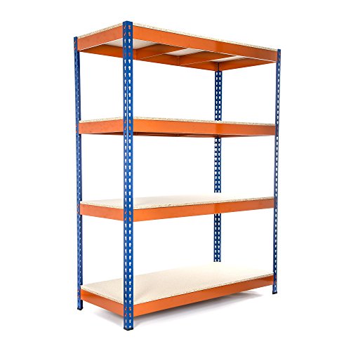 Racking Solutions - Estantería / Estante del garaje/ Sistema de almacenamiento de acero, cargas pesadas, capacidad de carga total 1600kg (4 niveles 1800mm Al x 1500mm An x 600mm Pr) + Envío gratis