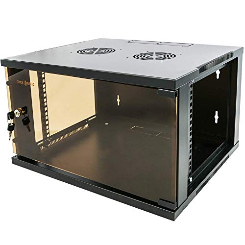 RackMatic - Armario Rack 19" Mural de 6U Negro SOHOrack 540x450x312 mm