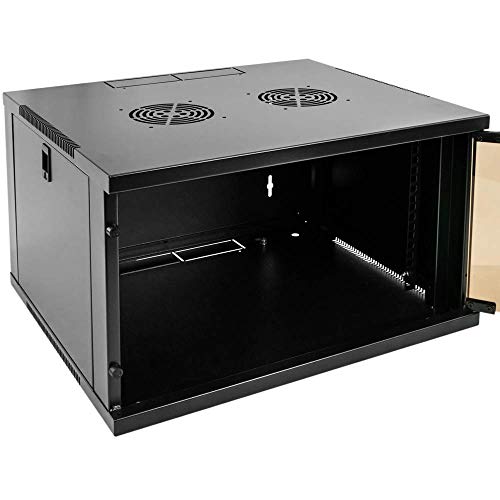 RackMatic - Armario Rack 19" Mural de 6U Negro SOHOrack 540x450x312 mm