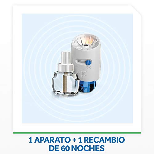 Raid - Difusor electrico Protection+ Anti Mosquitos Comunes y Tigre, 60 Noches, difusor + recambio