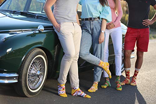 Rainbow Socks - Pizza MIX Caprichosa Vege Pepperoni Mujer Hombre - 4 pares de Calcetines - Tamaño 41-46