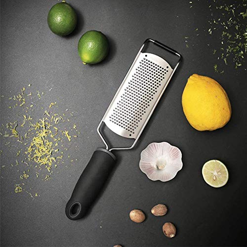 Rallador de Queso, Rallador de Limón, Rallador de Cocina,Hecho de Acero Inoxidable, Ideal para Quesos, Parmesanos, Chocolates, Verduras y Frutas nuez moscada y más
