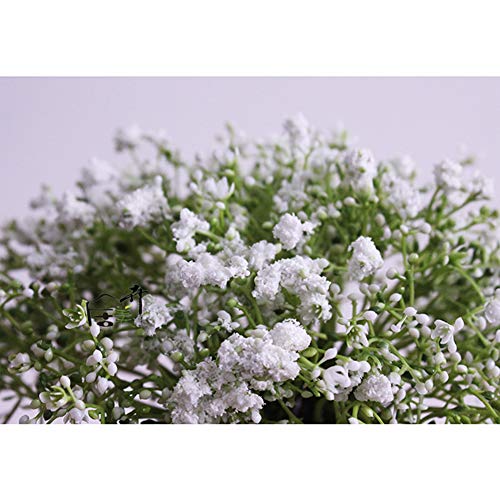 Ramo de flores artificiales, 6 unidades, color blanco, para manualidades, fotografía, decoración del hogar
