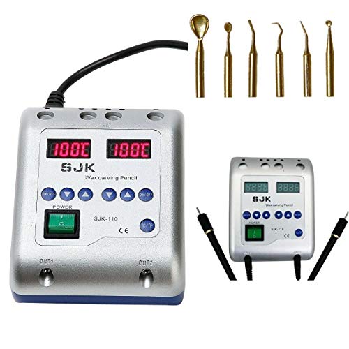 RANZIX Máquina de cera eléctrica digital + 6 WaxTips Dental Lab
