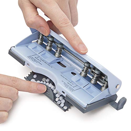 Rapesco 1323 - Perforadora ajustable de 6 agujeros, Azul