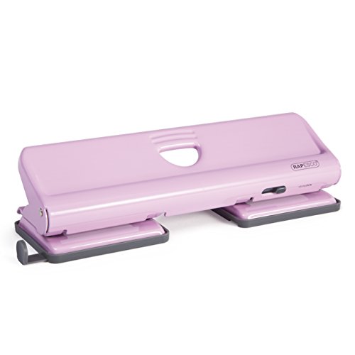 Rapesco 1347 - Perforador de agujeros de metal 720 Punzón 4x (hasta 22 hojas) Rosa