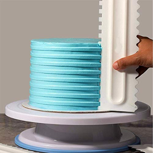 Raspador de pasteles Decoración de pasteles Peine Hielo Liso Fondant Espátulas Borde Crema suave Pastel Corta Cortador 8 Diseño Texturas Herramientas para hornear Paquete de 4