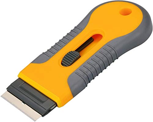 Rasqueta Vitroceramica Profesional Rascador de Vidrio y vitrocerámica Raspador Especial para Vitro-Cerámicas y Placas de Inducción- con 5Piezas Acero Cuchillas