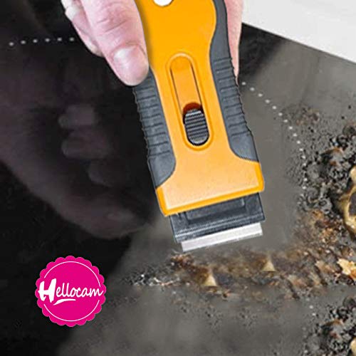 Rasqueta Vitroceramica Profesional Rascador de Vidrio y vitrocerámica Raspador Especial para Vitro-Cerámicas y Placas de Inducción- con 5Piezas Acero Cuchillas