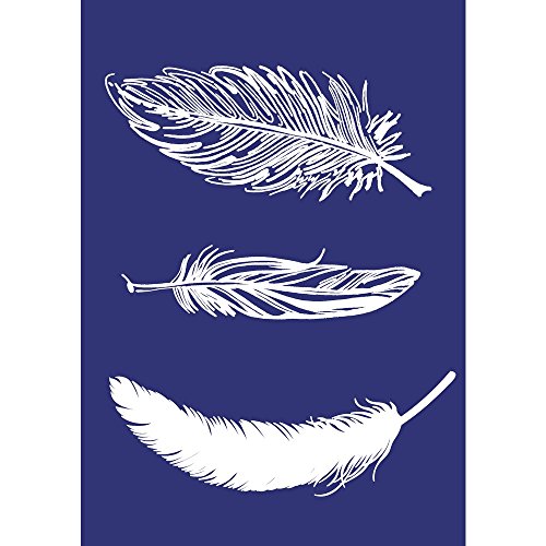 Rayher 4504000 Plumas, Surtido, DIN A5, 1 plantilla + rasqueta en bolsa