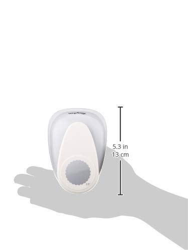 Rayher 8964300 Perforadora Papel, Agujero Redondo de Borde Ondulado, diametro 6.35 cm - 2.5 Pulgadas para Manualidades y Papel hasta 200g/m²