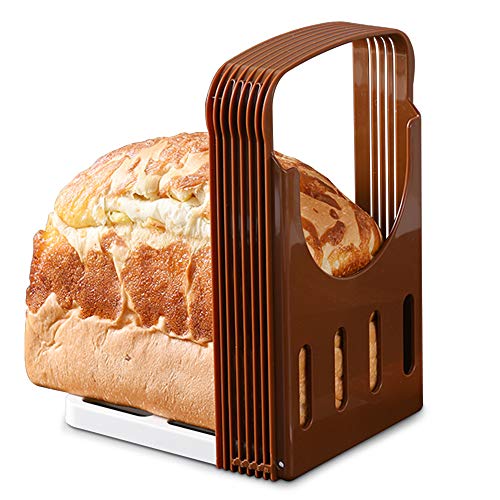 Rebanadora de Pan, Corte de pan Plegable para Hornear pan Sandwich pan Cortadora pan Tostado Rebanada Cortador Rodajas Incluso Herramienta de la Guía