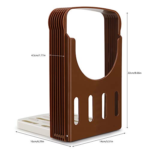 Rebanadora de Pan, Corte de pan Plegable para Hornear pan Sandwich pan Cortadora pan Tostado Rebanada Cortador Rodajas Incluso Herramienta de la Guía