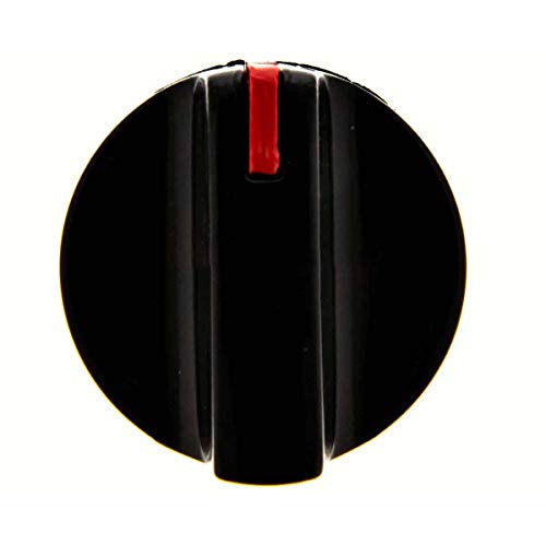 Recamania Mando Grifo Gas encimera Balay Electrolux Corbero Negro diametro Eje 6 mm