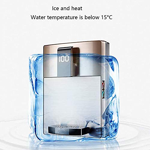 Refrigeración Y Calefacción De Agua De La Máquina con Smart LED De Alta Definición De Pantalla Inmediata del Dispensador De Agua 2000W Montado En La Pared, para Ministerio del Interior,Rojo,Ice Hot