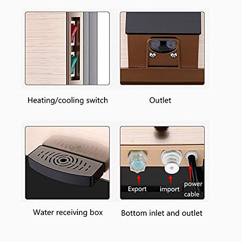 Refrigeración Y Calefacción De Agua De La Máquina con Smart LED De Alta Definición De Pantalla Inmediata del Dispensador De Agua 2000W Montado En La Pared, para Ministerio del Interior,Rojo,Ice Hot