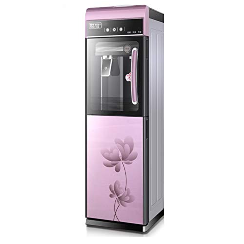 Refrigerador de agua de carga superior Dispensador de agua: 3 configuraciones de temperatura: caliente, fría y agua de la sala, Dispensadores de agua fría y caliente independientes, de color púrpura,
