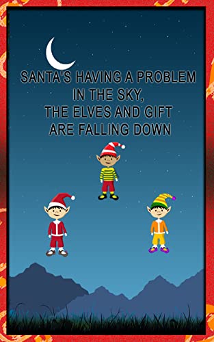 regalo de navidad lluvia: Papá Noel cayendo presenta en la ciudad - gold edition