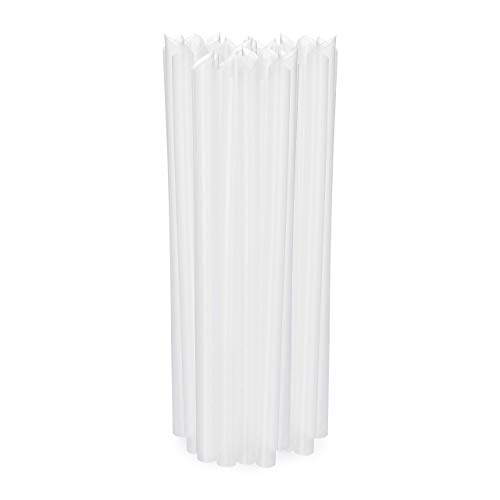 Relaxdays Pajitas, Set de 50 pajitas para cóctel, Plástico duro, 10 mm Ø, Longitud de 20 cm, Transparente