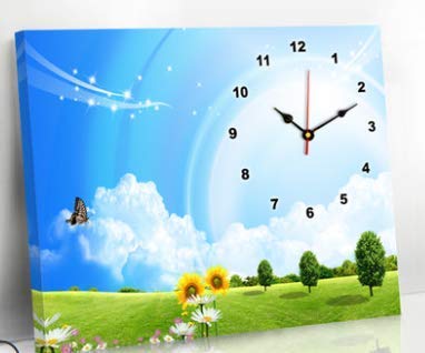 Reloj de Pared Reloj de Pared Redondo Sala de Estar Moderna Decoración de Comedor Pintura Cocina Simple Reloj Colgante silencioso Caja de medidor de Fruta Mural Gratis