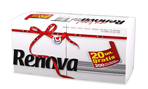 Renova Servilletas de Papel Red Label - 200 servilletas Tamaño Estándar