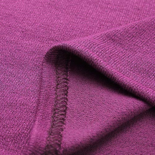ReooLy - Blusa de Manga Larga para Mujer（Púrpura，XXXL）